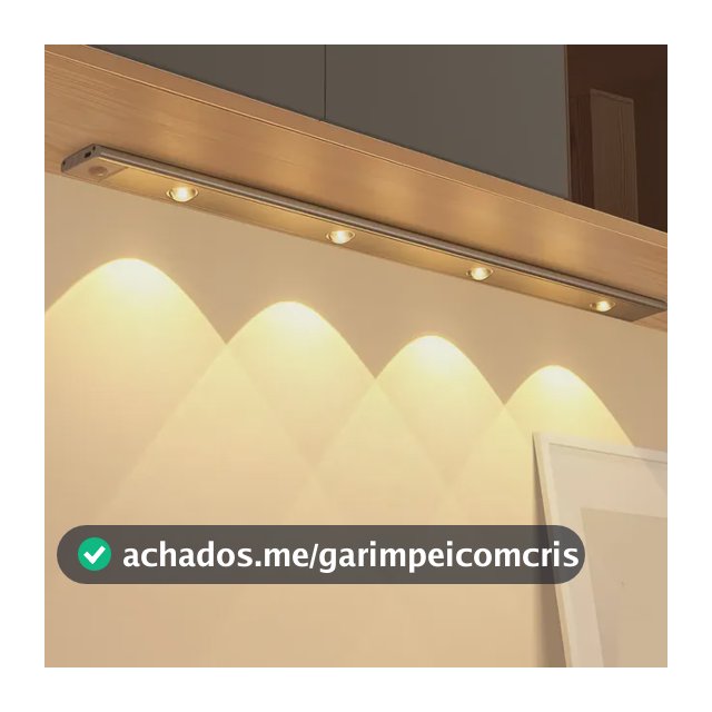 Luminária Barra Led Sensor Movimento Recarregável Armário Branco