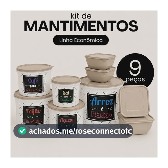 Kit Porta Mantimentos 9 Peças Econômico Cozinha Alimentos Areia Tpw