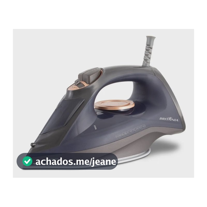 Ferro De Passar A Vapor Bfv2000p Ceramic Britânia Cor Azul Marinho/Preto/Dourado