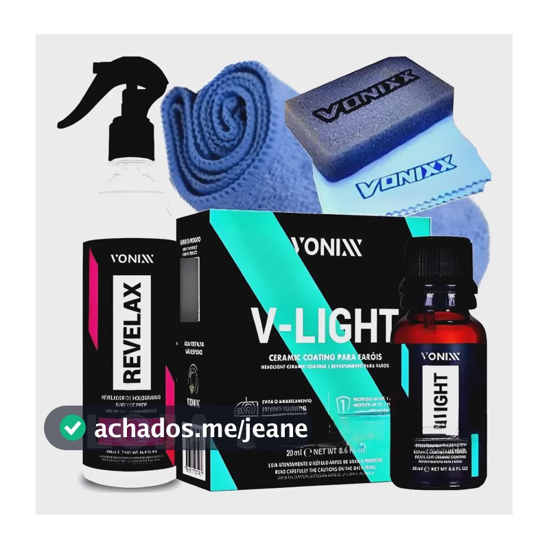 Vitrificador Para Farol V-light Vonixx 20ml + Revelax Toalha