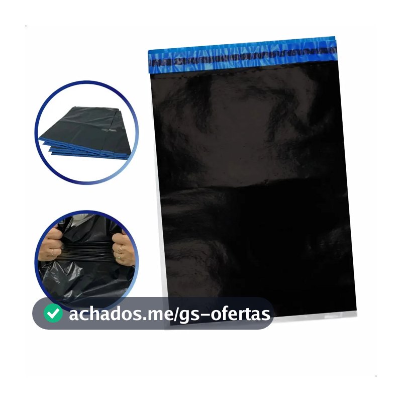 1000 Unidades saco preto 19x25 inviolável com lacre Preto