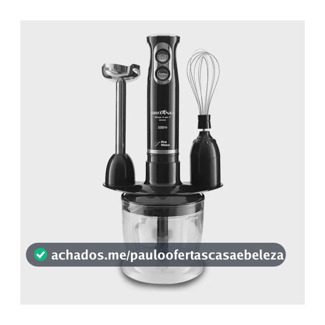 Mixer Bmx400p 3 Em 1 500w Cor Preto Britânia 110v Preto