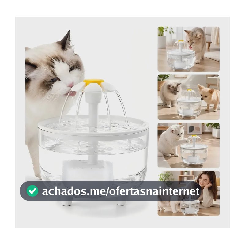 Bebedouro Fonte Automática MIW Para Gatos Cães Pet 1,5 Litros Com Filtro Purificador Silenciosa USB Dispensador Chafariz De Água Higiênico