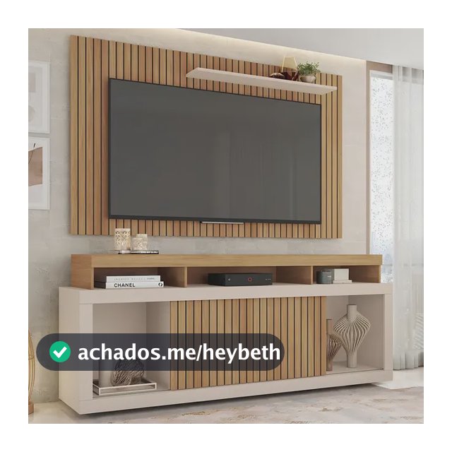 Rack Com Painel Para Tv Até 65 Polegadas Life Marrom Caemmun