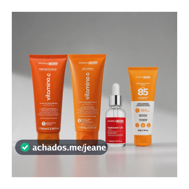 Kit Skincare Masculino Hidratação Pele Seca Hialurônico Fps