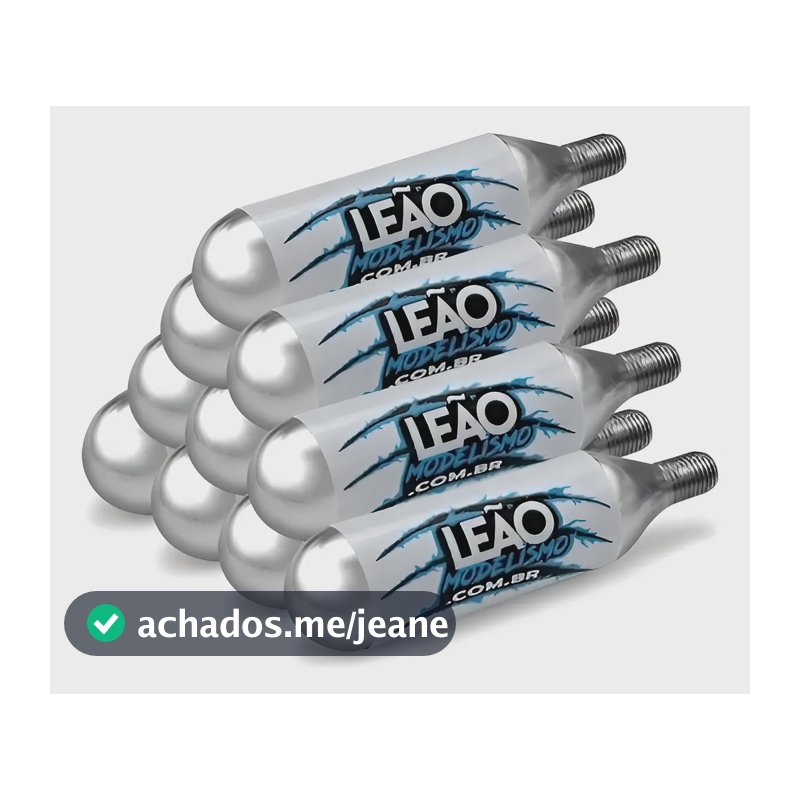 Cartucho Co2 Pneu Bicicleta 0,16g Ideal Ciclismo - 10 Unid Cor Cinza