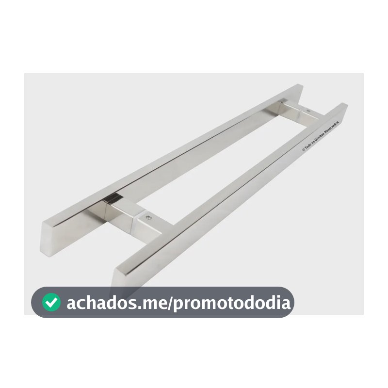 Puxador Inox 80cm Porta De Madeira Vidro Pivotante