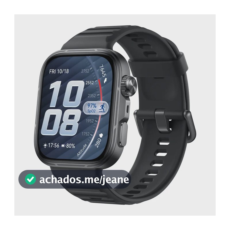 Smartwatch Huawei Watch Fit 5 Pro Tela Fullview Amoled De 1,92 Vidro De Safira Mini Treino Bateria Com Até 10 Dias 64 Gb Gerenciamento Da Saúde Ecg Compatível Com Ios E Android Preto