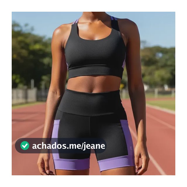 Conjunto Ciclico Shorts E Top Blackout Academia Corrida