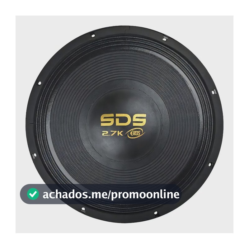 Alto Falante Subwoofer Sds Eros E-15 2.7k 15 Pol 1350w 4 Ohm Cor Preto
