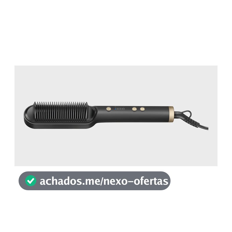 Escova Alisadora Mondial Black Gold Argan 230 Bivolt