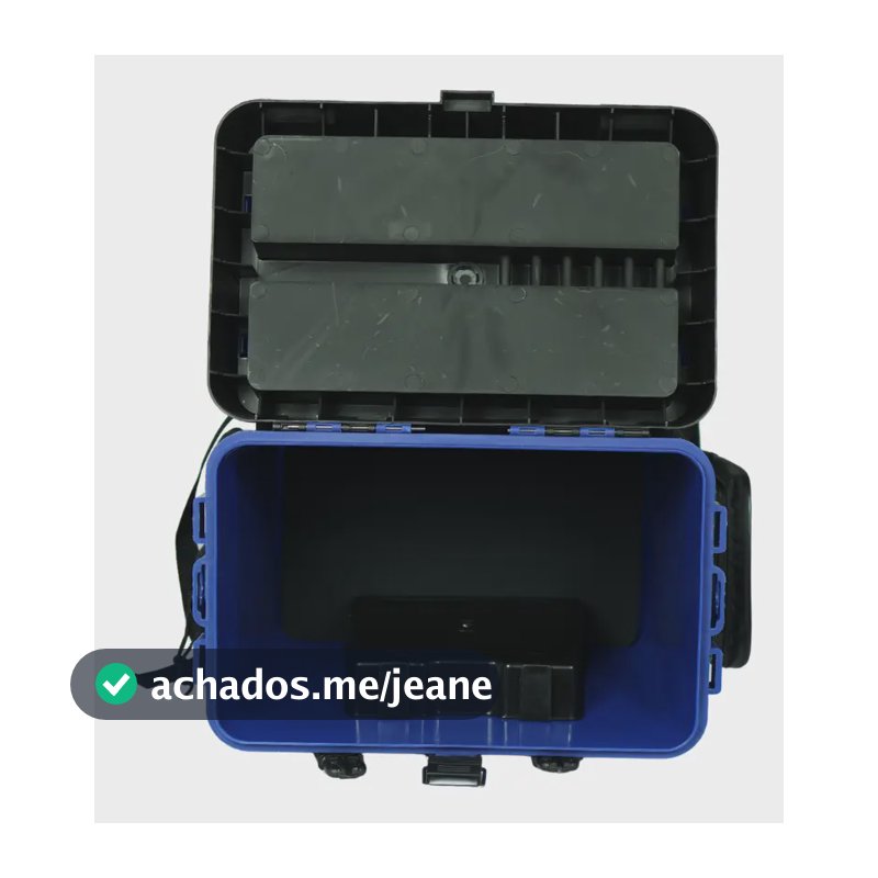Caixa De Pesca Mochila Banqueta Fishing Box Lumis Rigidor Azul