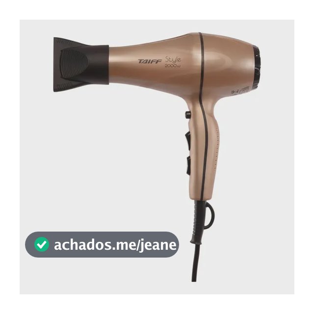 Secador de Cabelos Style Motor AC Profissional 2000W Taiff