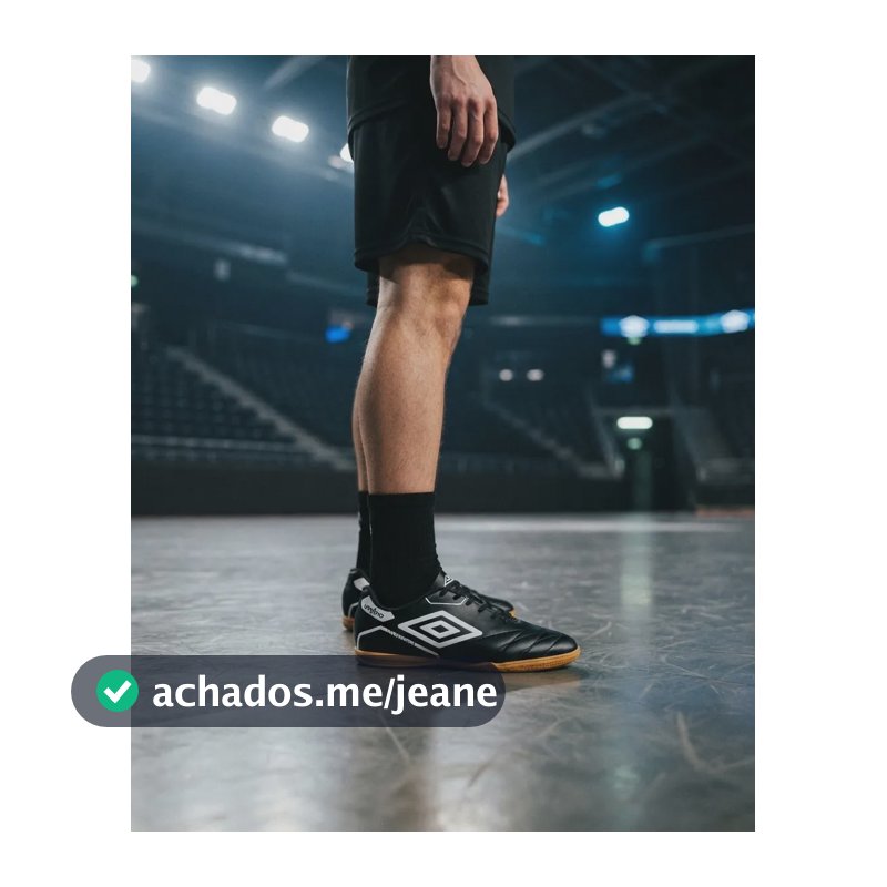 Chuteira Infantil Futsal Manchester Umbro Original Futebol Preto/branco 35