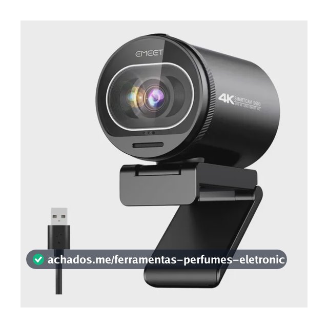 EMEET S600 4K Webcam 1080P 60Fps Camera Para Pc Streaming Con Microfone Automático Full HD Videoconferencia