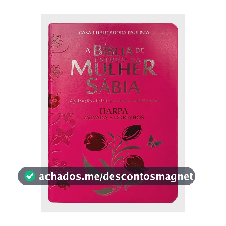 Bíblia da mulher sábia com harpa - tulipa pink - CPP Editora - Casa Publicadora Paulista