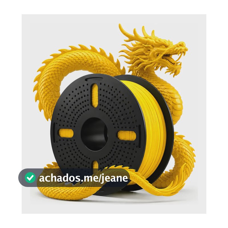 Filamentos Impressora 3d Print Pulse 1 Kg Pet G 1.75mm Core Amarelo