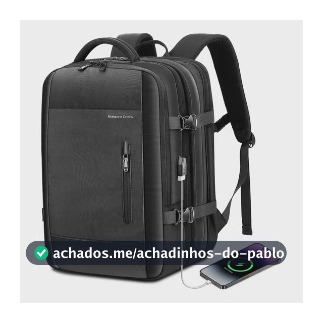 Mochila Viagem Executiva Grande Notebook Masculina Feminina