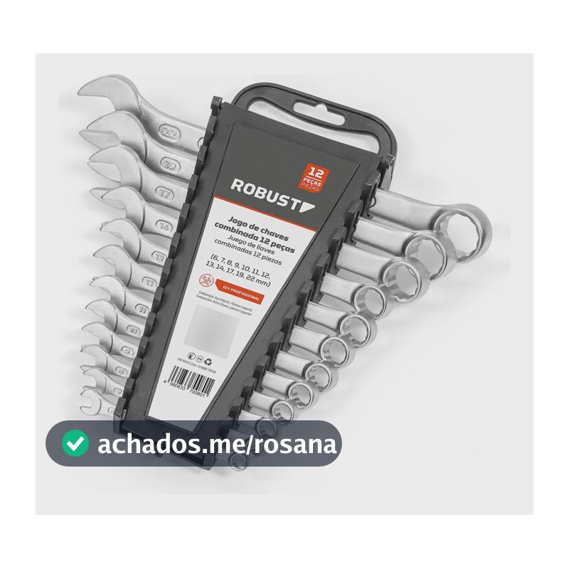Jogo Chaves Combinadas Gedore Robust S09105012 06-22mm 12 Peças Cromado