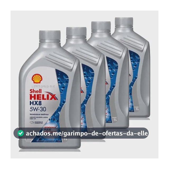 Kit 4 Litros Óleo Motor Shell Helix Hx8 5w-30 Sintético