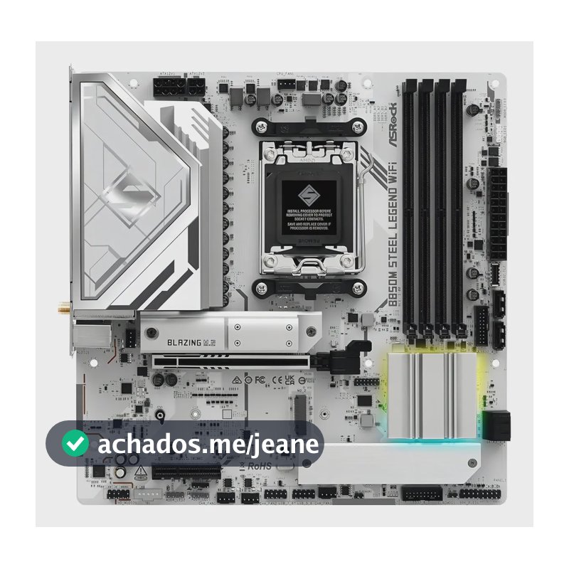 Placa-mãe ASRock B850M Steel Legend AM5 DDR5 WiFi 7 Micro ATX