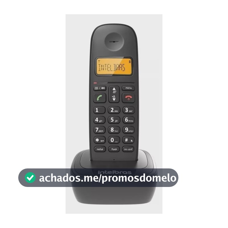 Telefone Sem Fio Intelbras Ts 2510 Preto Preto
