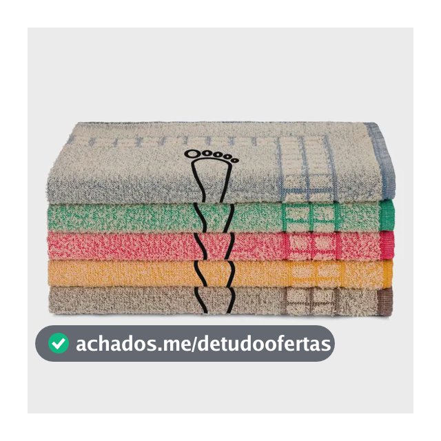 Kit 05 Tapete P/ Banheiro Felpudo 45x70cm 100%algodão Oferta