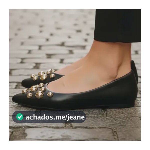 Sapatilha Feminina Rasteira Sapato Scarpin Moda Dourada