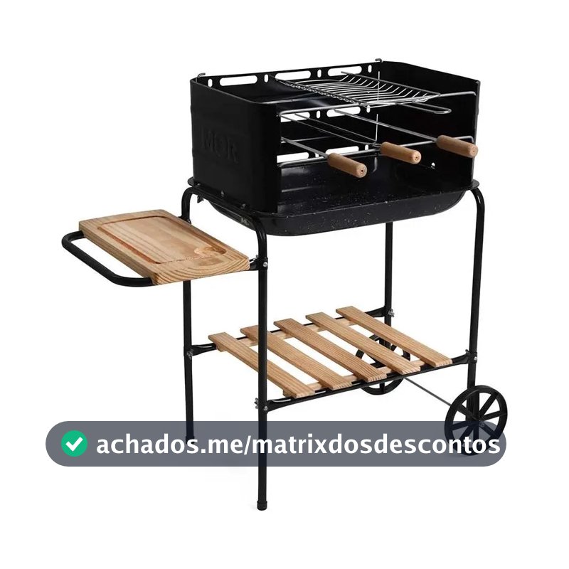 Churrasqueira a Carvão Mor Califórnia Esmaltada 49,5 cm