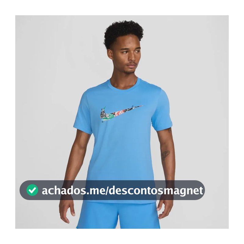 Camiseta Nike Dri-fit Run Division Masculina Azul-claro G