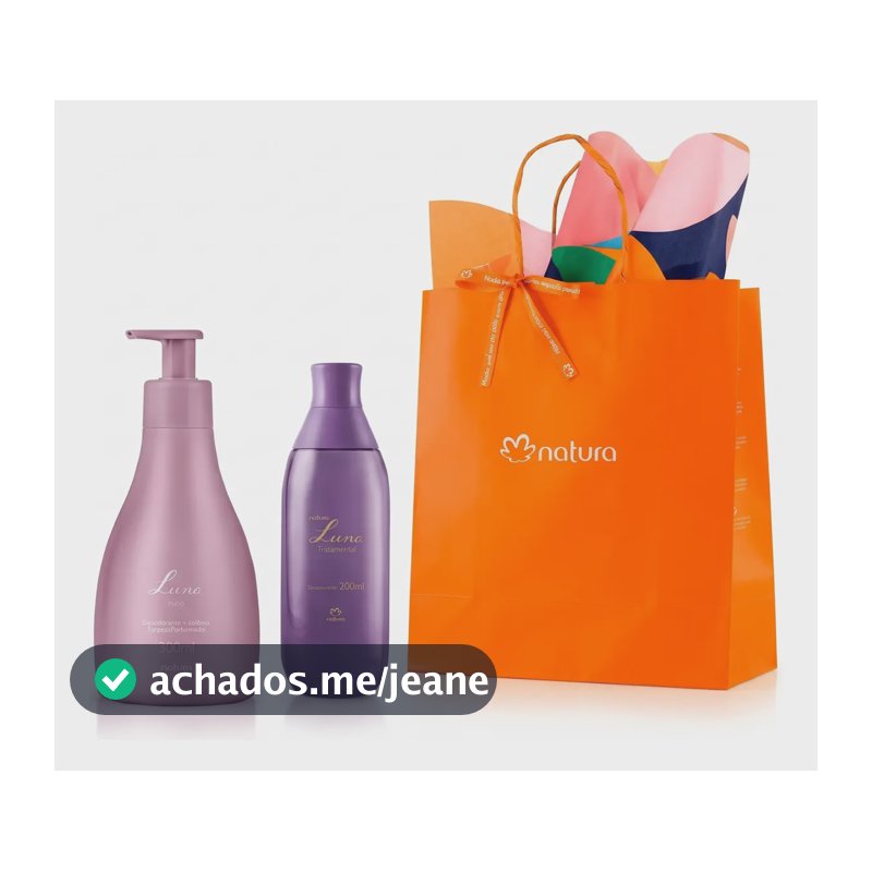 Kit Presente Luna: Body Splash Fascinante 200ml + Hidratante Corporal 300ml + Sacola P