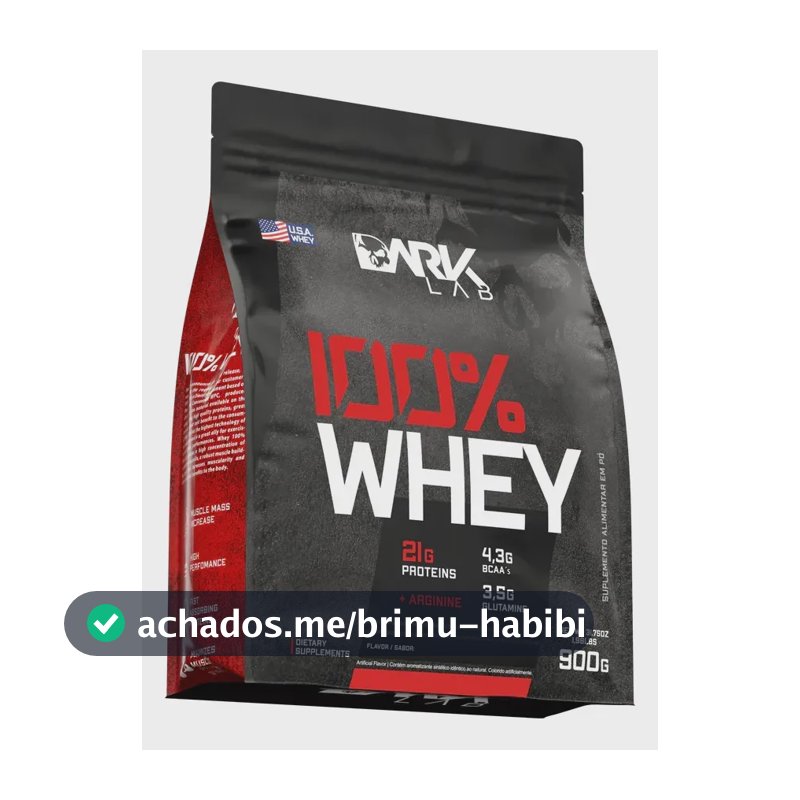 Whey Protein Concentrado 100% 900g Refil Dark Lab Sabor Coco