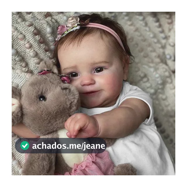 Brastoy Bebé Reborn Boneca 48cm Menina Silicone Pode Ser Lavado Pintada Realista-m676