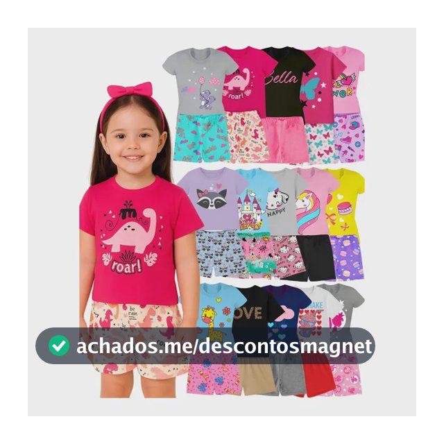 10 Peças Kit Infantil Menina 5 Conjuntos Infantil Feminino