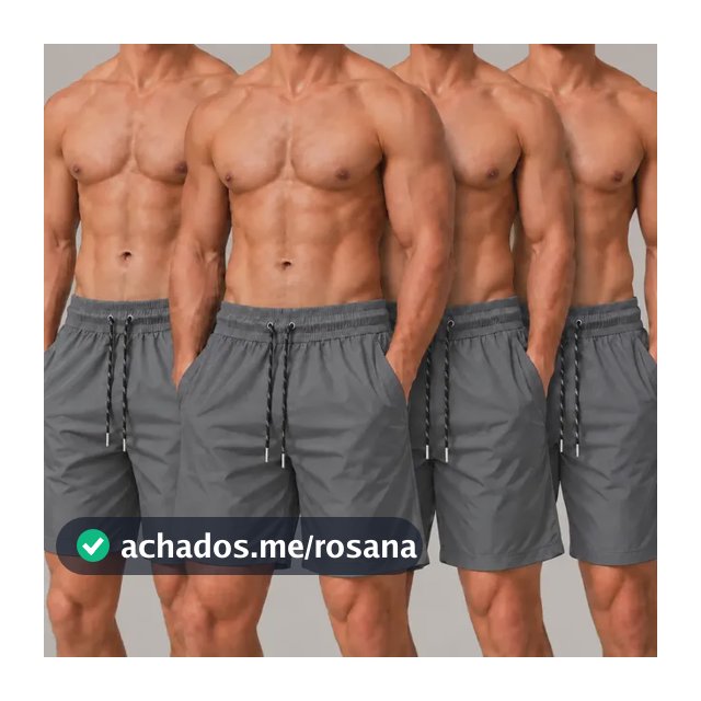 Kit 4 Bermudas Shorts Masculina Tactel Urban Republic Praia
