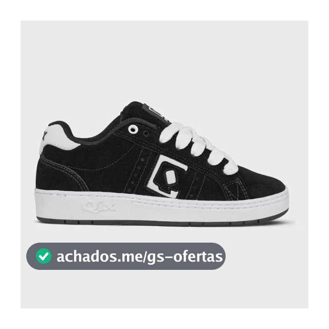Tênis Qix Combat Suede Unissex | Preto Branco