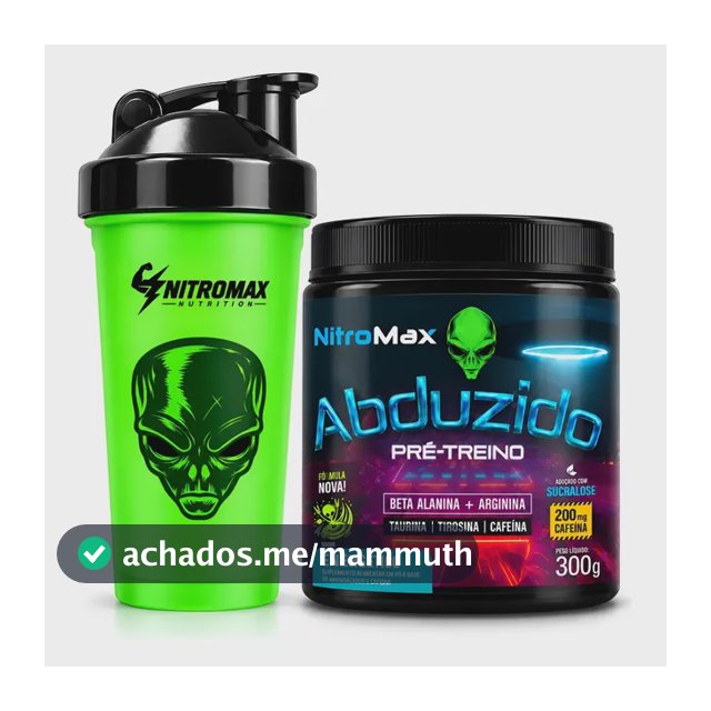 Pre Treino Abduzido 300g + Coqueteleira Brinde - Nitromax