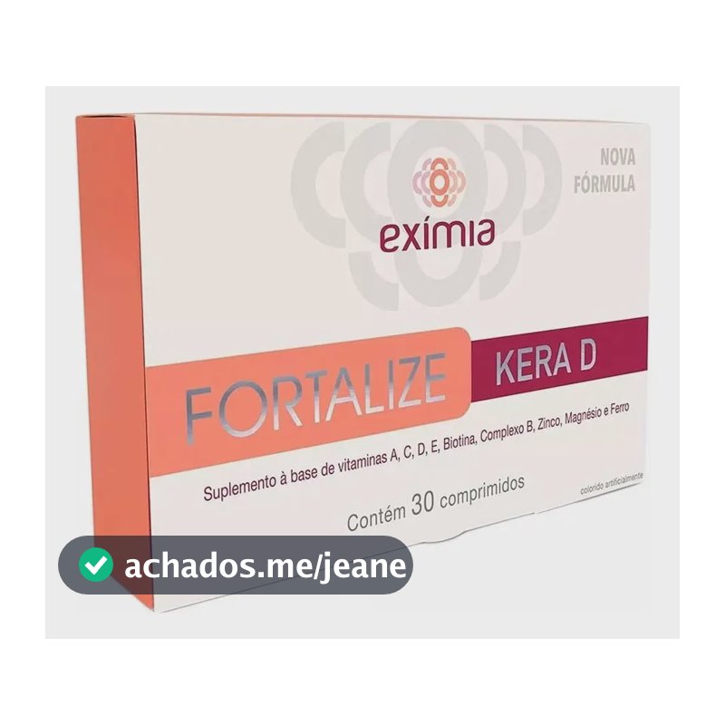 Exímia Fortalize Kera D Cabelos E Unhas Com 30 Comprimidos