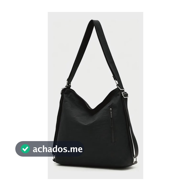 Bolsa Feminina Grande Capacidade E Impermeável Crossbody Preto