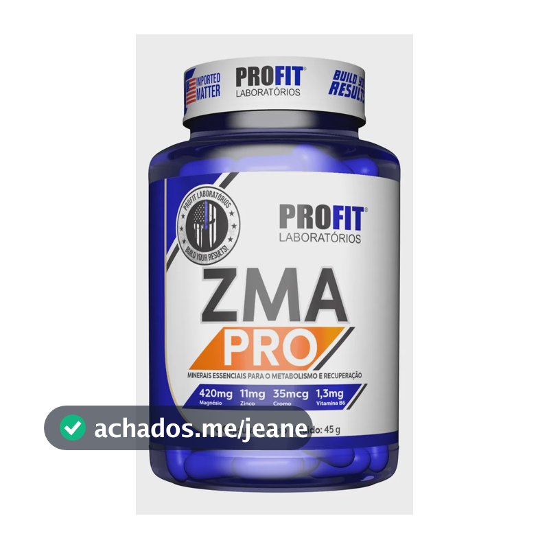 Zma Pro 90 Cápsulas Profit - Suplemento de Vitamina B6 do Complexo B, Picolinato de Cromo, Bisglicinato de Zinco, Bisglicinato de Magnésio