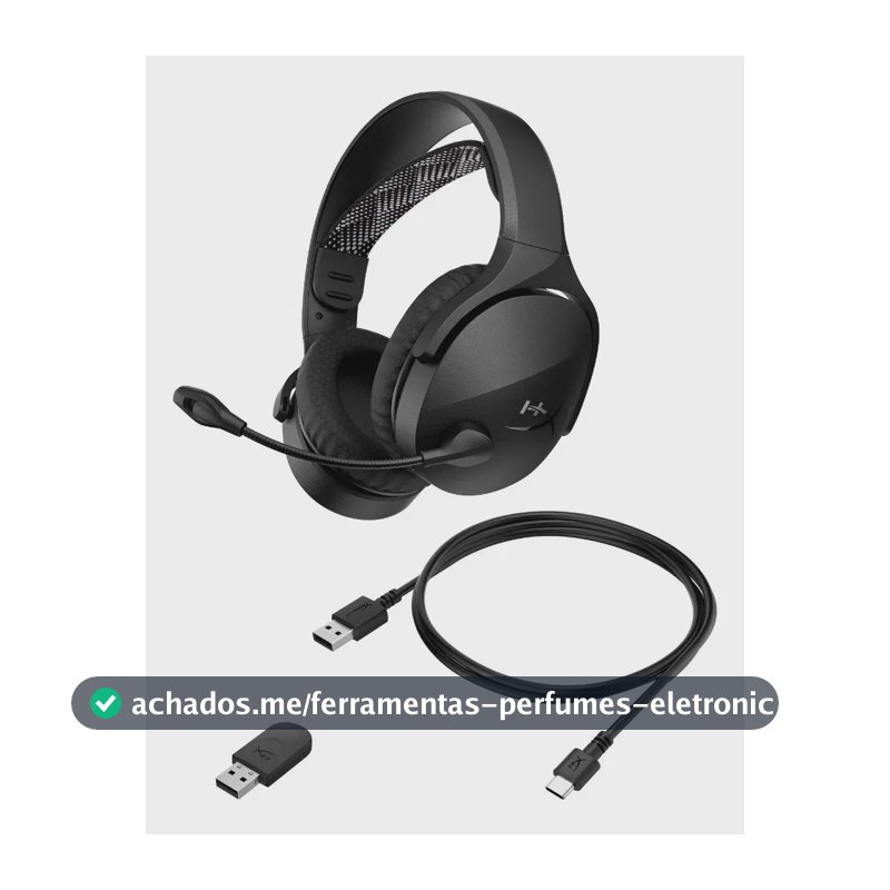 Headset Gamer Sem Fio HyperX Cloud Jet | Bluetooth 5.3, Até 25h, Preto | AJ0T1AA
