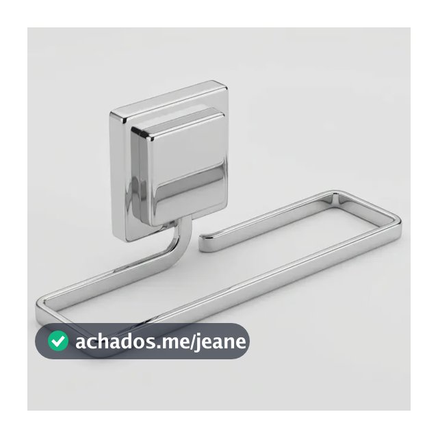 Porta Toalha Rosto Toalheiro Sem Furo Adesivo Parede Arthi Prateado