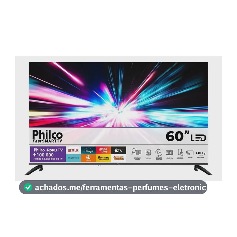 Smart Tv Philco 60  P60crb 4k Uhd Led Roku Dolby Audio Wi-fi