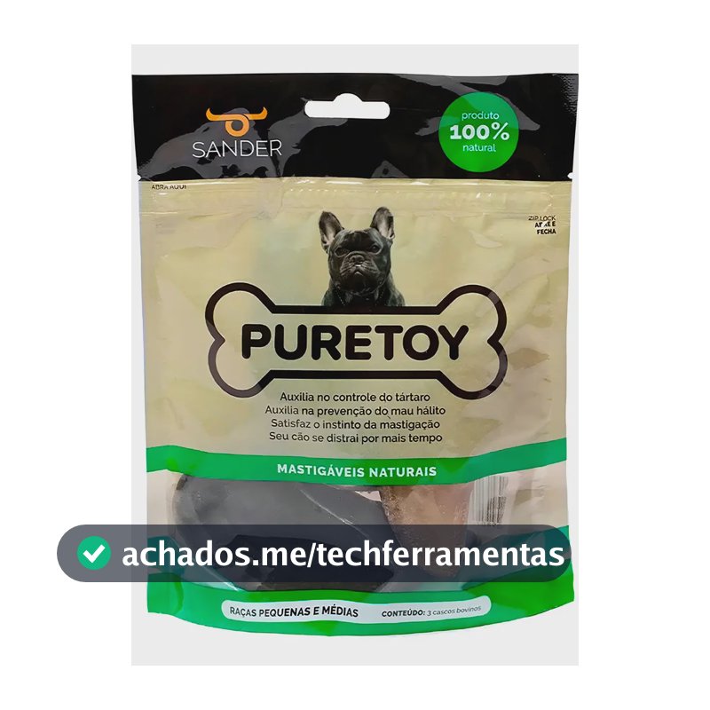 Puretoy Casco De Bovino Mordedor Natural Caes