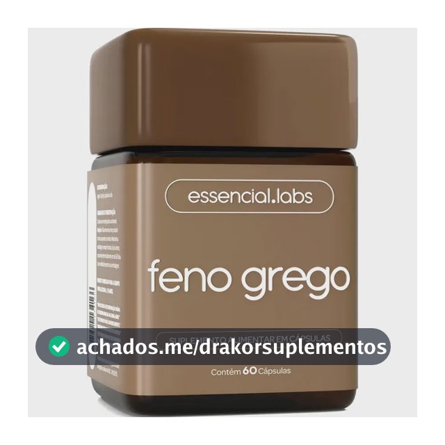 FENO GREGO 450mg - Fórmula Avançada com Máxima Concentração e Pureza - 60 Cápsulas