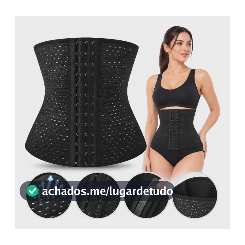 Cinta Modeladora De Cintura Corset Cinta Modeladora Feminina Preto P