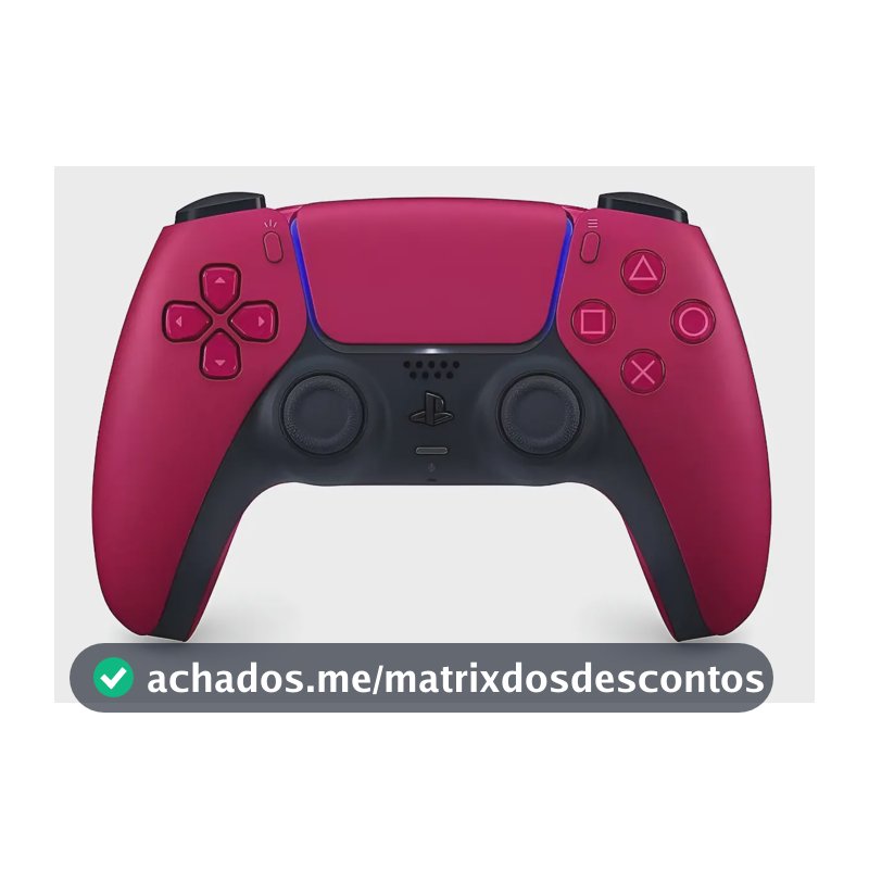 Controle joystick sem fio Sony PlayStation Dualsense vermelho cósmico