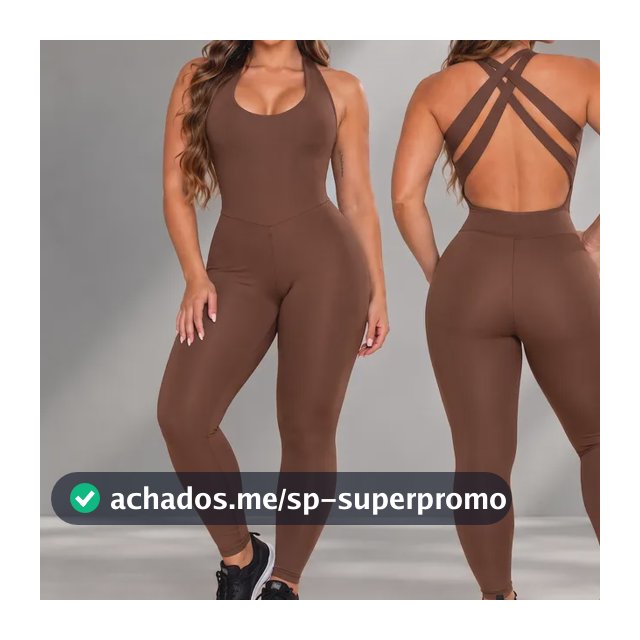 Macacão Fitness Academia Zero Transparência Treino Ginástica