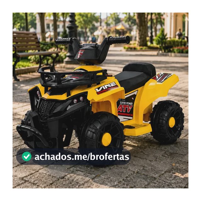 Quadriciclo Eletrico Infantil Criança Controle Remoto Pedal Amarelo
