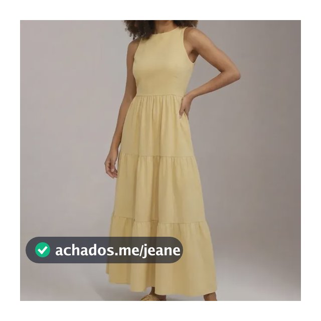 Vestido Midi Três Marias Viscose Linho Com Bolsos Laterais